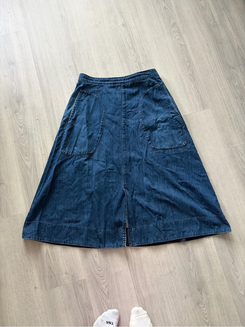 Toast Indigo dyed A-Line Skirt